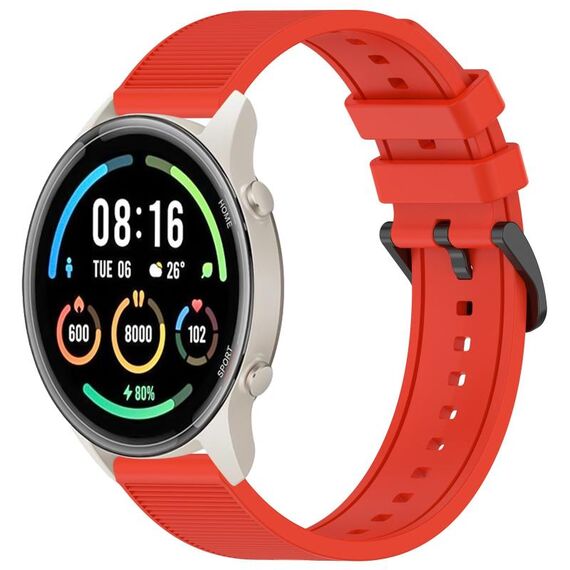 Per Xiaomi MI Watch Sport 22mm cinturino in silicone strutturato in tinta unita (rosso)