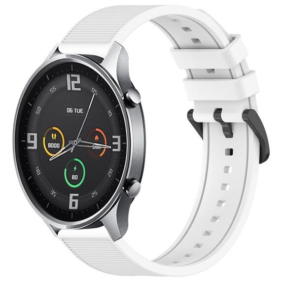 Per Xiaomi MI Watch Color 22mm cinturino in silicone strutturato in tinta unita (bianco)