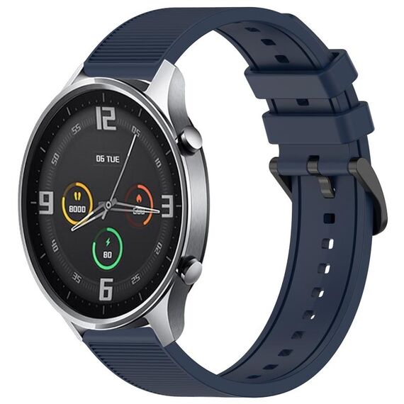 Per Xiaomi MI Watch Color 22mm cinturino in silicone strutturato in tinta unita (blu notte)