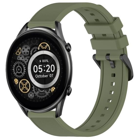 Per cinturino per orologio Xiaomi Haylou RT2 LS10 in silicone tinta unita da 22 mm (verde)