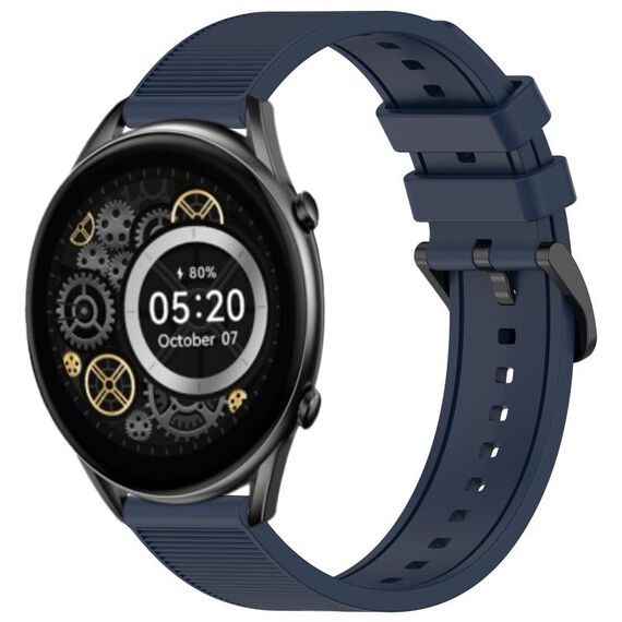 Per Xiaomi Haylou RT2 LS10 cinturino in silicone strutturato in tinta unita da 22 mm (blu notte)