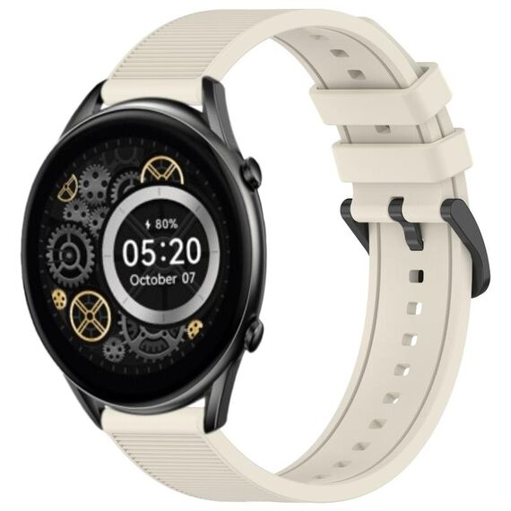 Per Xiaomi Haylou RT2 LS10 cinturino in silicone strutturato in tinta unita da 22 mm (Starlight)
