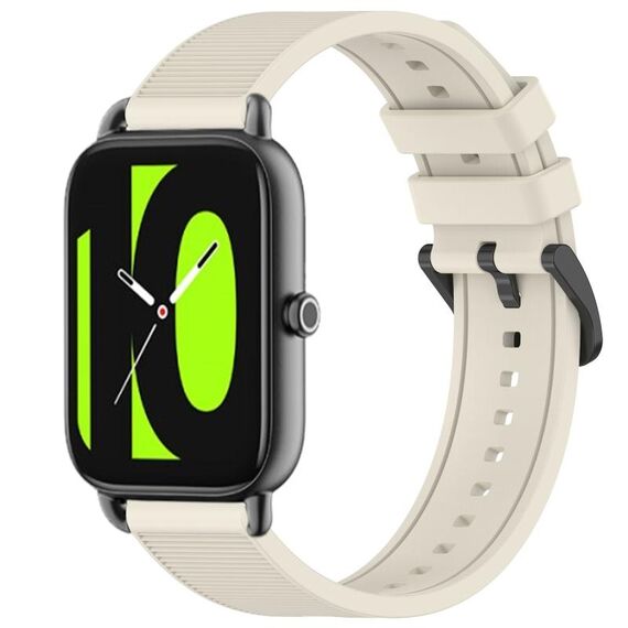 Per cinturino per orologio Xiaomi Haylou RS4 LS12 da 22 mm in silicone strutturato in tinta unita (Starlight)