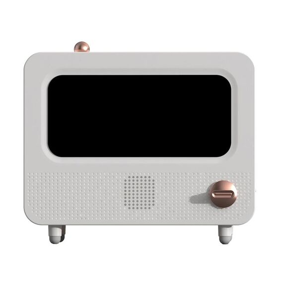 USB Simulazione del rumore bianco Fiamma Fornace per aromaterapia Macchina per interni Grande spruzzo Umidificatore per misurazione(Bianco)