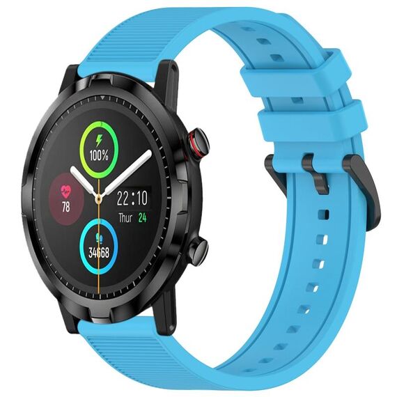 Per Xiaomi Haylou RT LS05S cinturino in silicone strutturato in tinta unita da 22 mm (blu cielo)