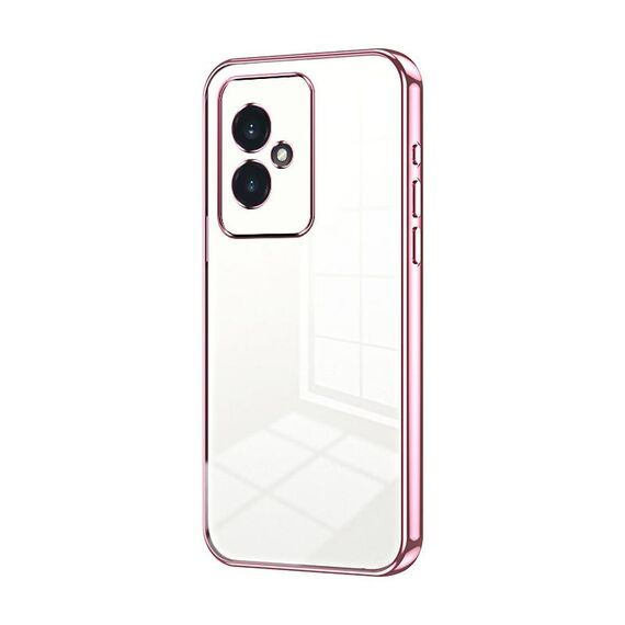 Per Honor 100 Custodia per telefono con foro sottile con placcatura trasparente (rosa)