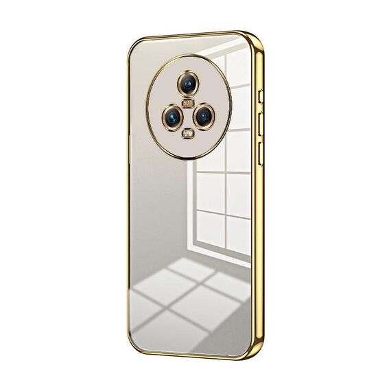 Per Honor Magic5 Custodia per telefono con foro sottile con placcatura trasparente (oro)
