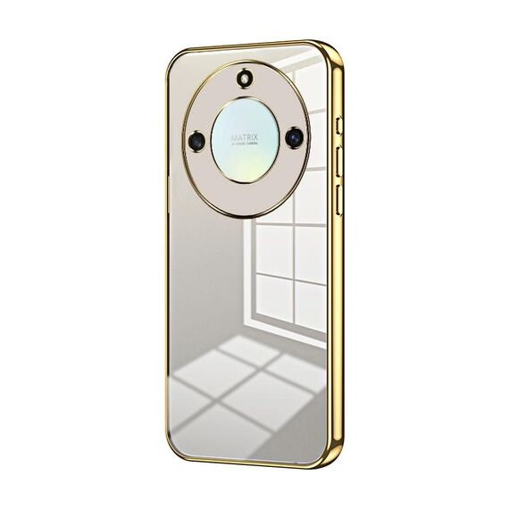 Per Honor X40 5G / Magic5 Lite / X9a Custodia per telefono con foro fine con placcatura trasparente (Oro)