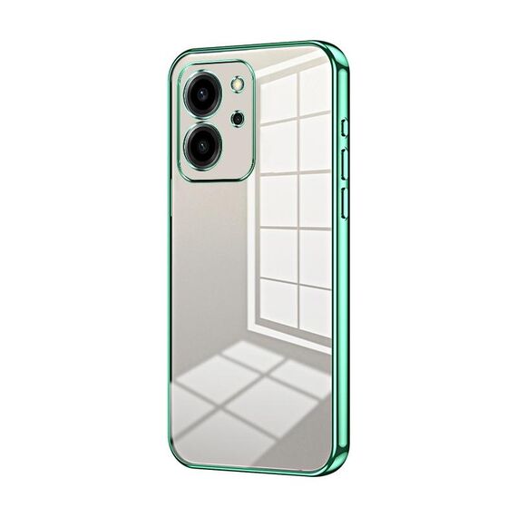 Per Honor 80 SE Custodia per telefono con foro sottile con placcatura trasparente (verde)