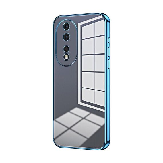 Per Honor 80 Custodia per telefono con foro sottile con placcatura trasparente (blu)