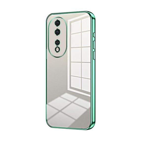 Per Honor 80 Custodia per telefono con foro sottile con placcatura trasparente (verde)