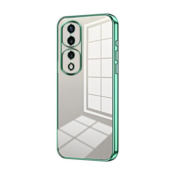 Per Honor 70 Pro / 70 Pro+ Custodia per telefono con foro fine con placcatura trasparente (verde)