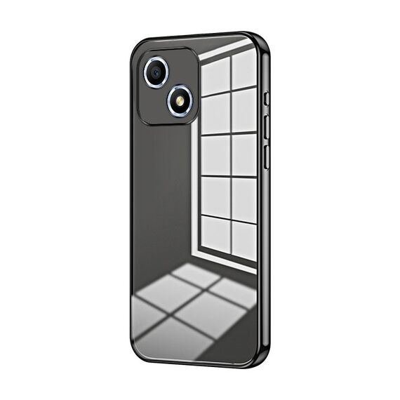 Per Honor Play 30 Custodia per telefono con foro sottile con placcatura trasparente (nera)