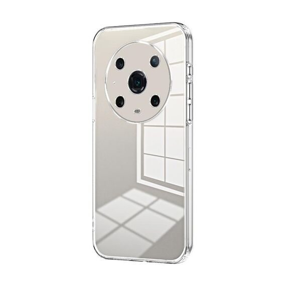 Per Honor Magic4 Pro Custodia per telefono con foro fine con placcatura trasparente (trasparente)