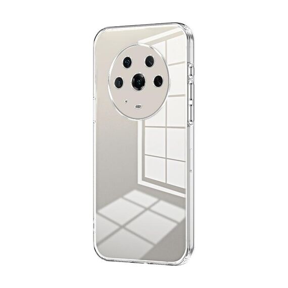 Per Honor Magic4 Custodia per telefono con foro sottile con placcatura trasparente (trasparente)