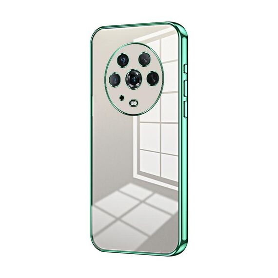 Per Honor Magic4 Custodia per telefono con foro sottile con placcatura trasparente (verde)