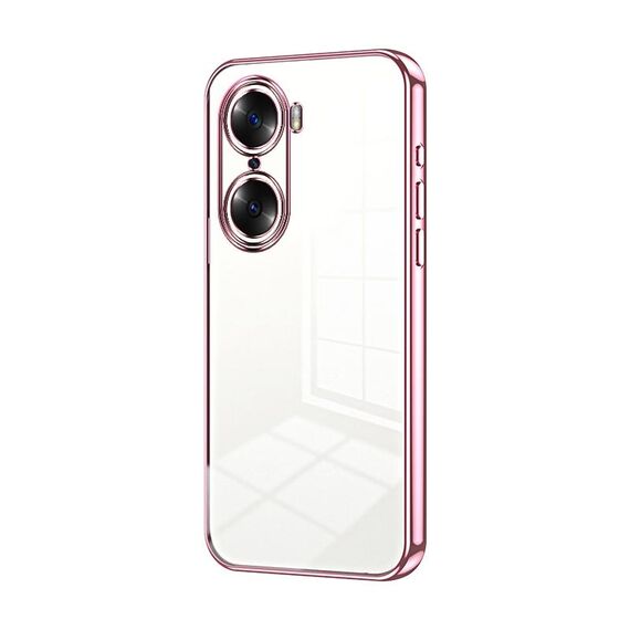Per Honor 60 Custodia per telefono con foro sottile con placcatura trasparente (rosa)