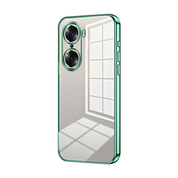 Per Honor 60 Custodia per telefono con foro sottile con placcatura trasparente (verde)