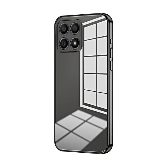 Per Honor X30i Custodia per telefono con foro sottile con placcatura trasparente (nera)