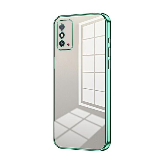 Custodia per telefono con foro sottile con placcatura trasparente per Honor X10 Max / X30 Max (verde)