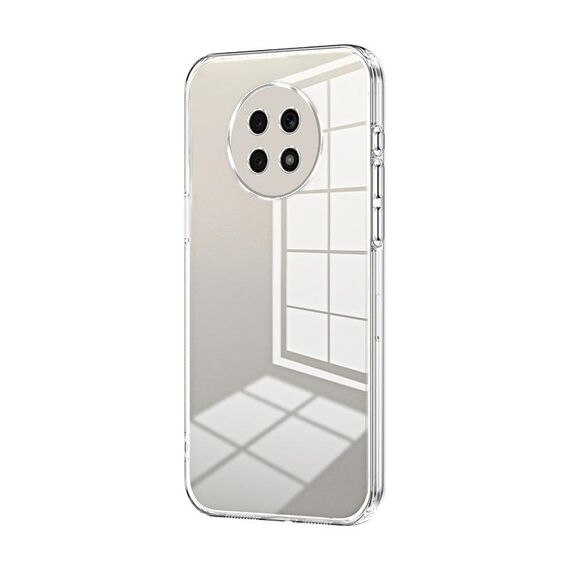 Per Honor X20 Custodia per telefono con foro sottile con placcatura trasparente (trasparente)