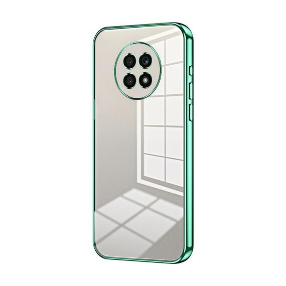 Custodia per telefono con foro fine con placcatura trasparente per Honor X20 (verde)