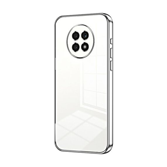 Custodia per telefono con foro fine con placcatura trasparente per Honor X20 (argento)