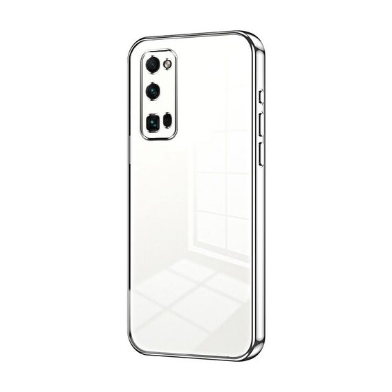 Per Honor 30 Pro / 30 Pro+ Custodia per telefono con foro fine con placcatura trasparente (Argento)