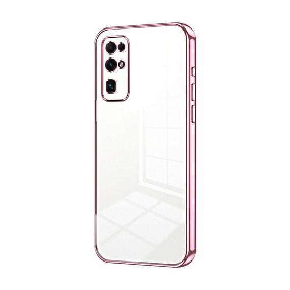 Per Honor 30 Custodia per telefono con foro sottile con placcatura trasparente (rosa)