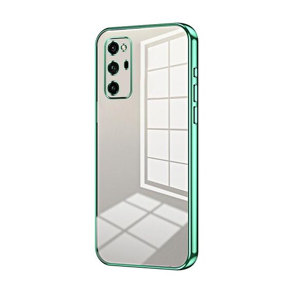 Per Honor V30 Pro Custodia per telefono con foro sottile con placcatura trasparente (verde)