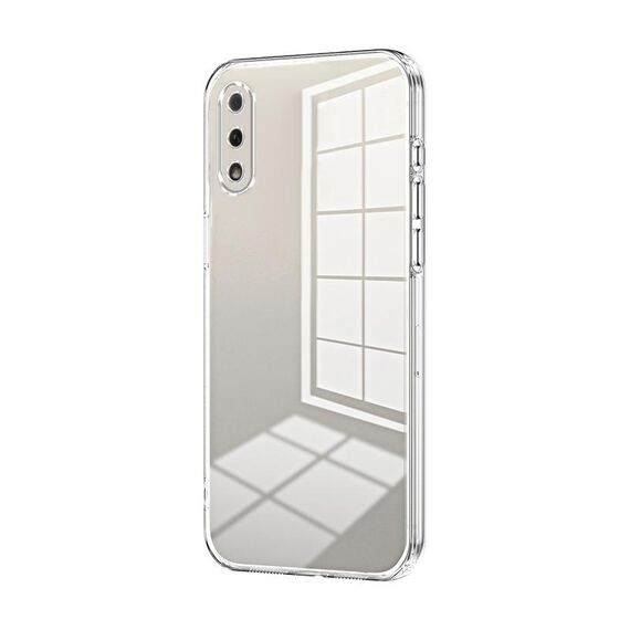 Custodia per telefono con foro fine con placcatura trasparente per Honor 9X (trasparente)