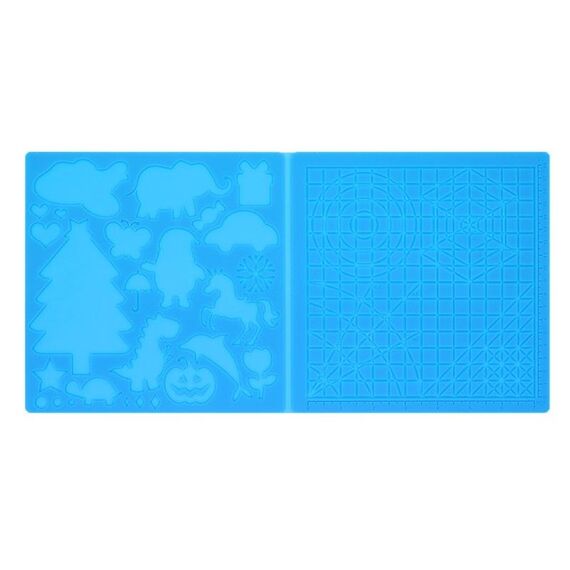 Tappetino per modello di pittura fai-da-te in silicone con penna per stampa 3D, specifica: blu grande