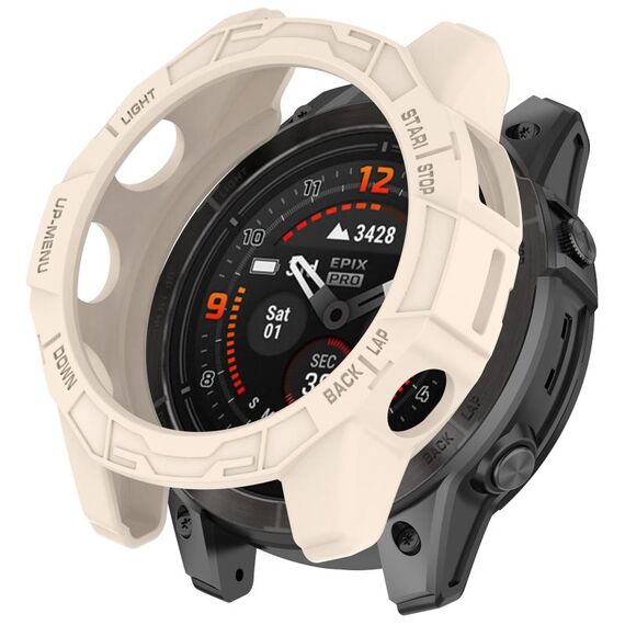 Per Garmin Quatix 7 Pro Armored Hollow Half Pack Custodia protettiva per orologio in TPU (colore Starlight)