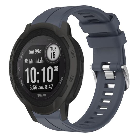 Per Garmin Instinct 2 Cinturino per orologio sportivo in silicone solare a tinta unita (Rock Cyan)