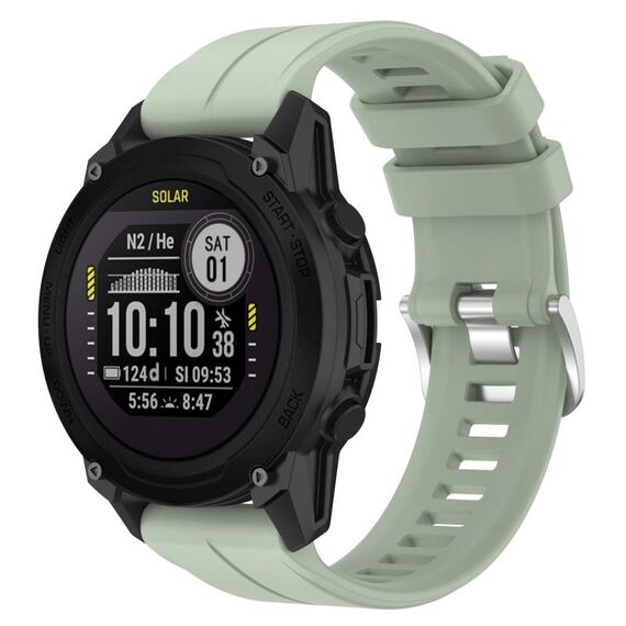 Per Garmin Descent G1 Solar Letel cinturino sportivo in silicone tinta unita (verde menta piperita)