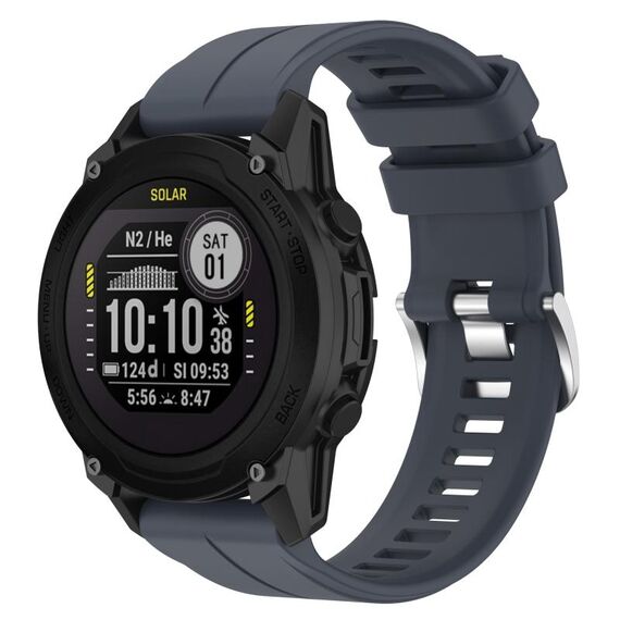 Per cinturino sportivo in silicone sportivo Garmin Descent G1 solare (Rock Cyan)