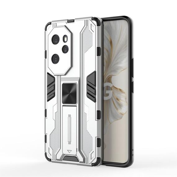 Custodia per telefono TPU ibrida per PC Supersonic Armor per Honor 100 Pro (argento)