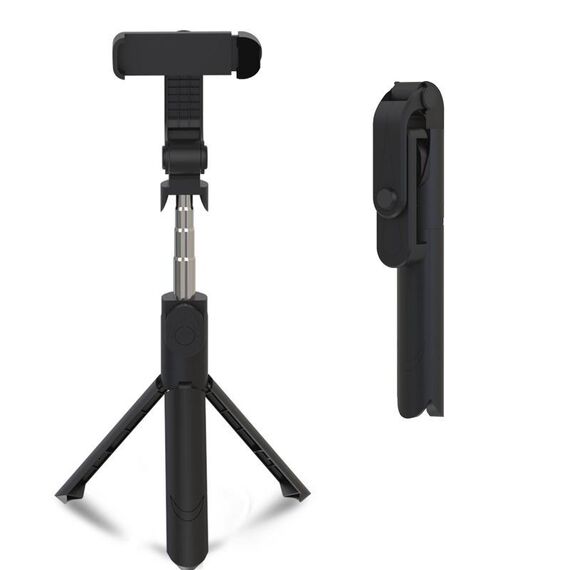 XT09 Live Cell Phone Treppiede Selfie Stick Staffa Bluetooth Selfie Stick (Nero)