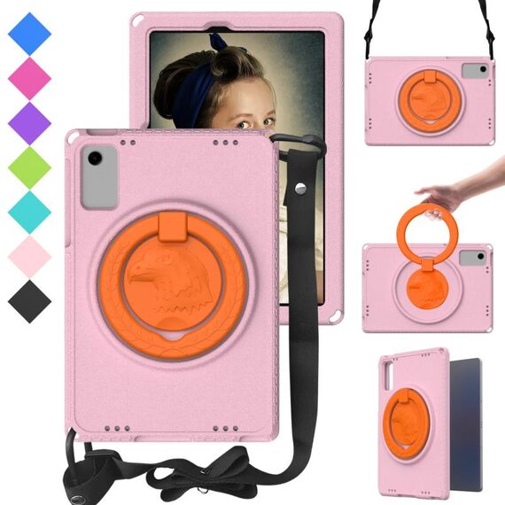 Per Samsung Galaxy Tab A9+ 10.95 X210 Custodia tablet antiurto per PC ibrido EVA con telaio (rosa)