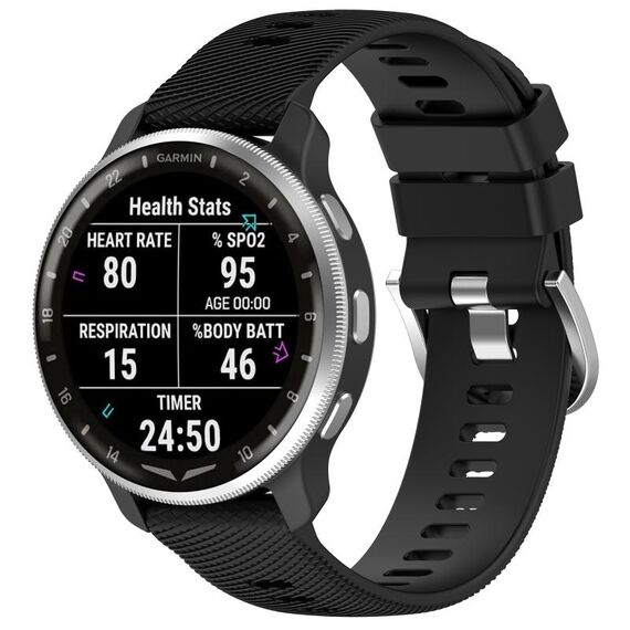 Per cinturino in silicone con trama incrociata Garmin D2 Air X10 da 43 mm (nero)