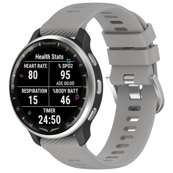 Per cinturino in silicone con trama incrociata Garmin D2 Air X10 da 43 mm (grigio chiaro)