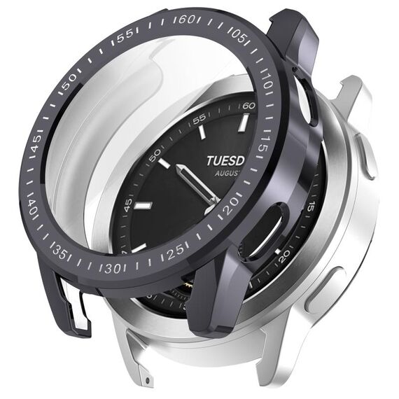 Per Xiaomi Watch S3 Pacchetto completo Custodia protettiva per orologio elettrolitico in TPU (grigio scuro)