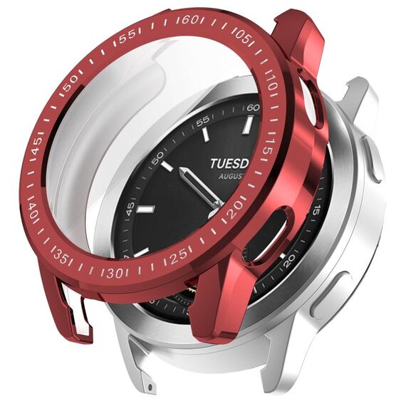 Per Xiaomi Watch S3 Pacchetto completo Custodia protettiva per orologio elettrolitico in TPU (rosso)