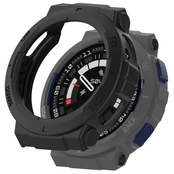 Per Amazfit Active Edge A2212 Custodia protettiva per orologio in TPU armatura cava mezza confezione (nera)