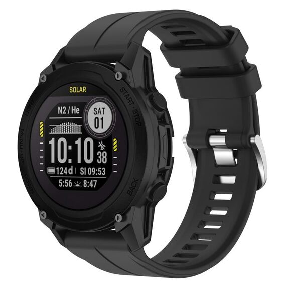 Per cinturino in silicone tinta unita Garmin Descent G1 Solar da 22 mm (nero)