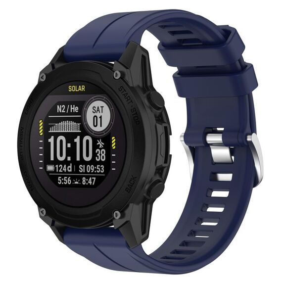 Per cinturino in silicone tinta unita Garmin Descent G1 Solar da 22 mm (blu notte)