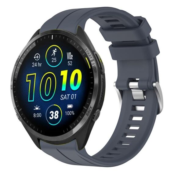 Per cinturino in silicone tinta unita Garmin Forerunner 965 da 22 mm (blu roccia)