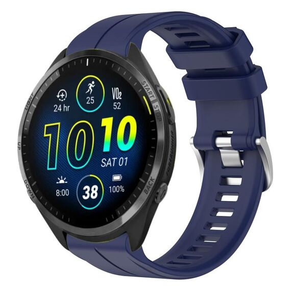Per cinturino in silicone tinta unita Garmin Forerunner 965 da 22 mm (blu notte)