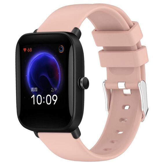 Per cinturino in silicone liscio tinta unita Amazfit Pop da 20 mm (rosa)