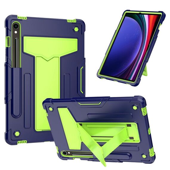Custodia per tablet PC ibrida in silicone robot per Samsung Galaxy Tab S9 FE / S9 T (giallo scuro verde)